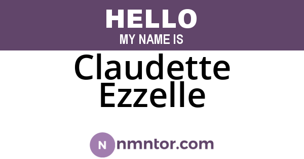 Claudette Ezzelle