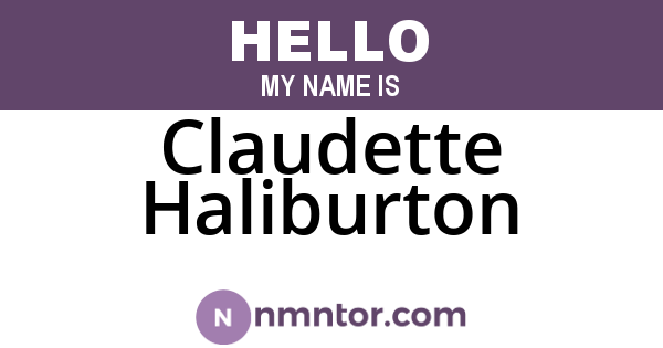 Claudette Haliburton