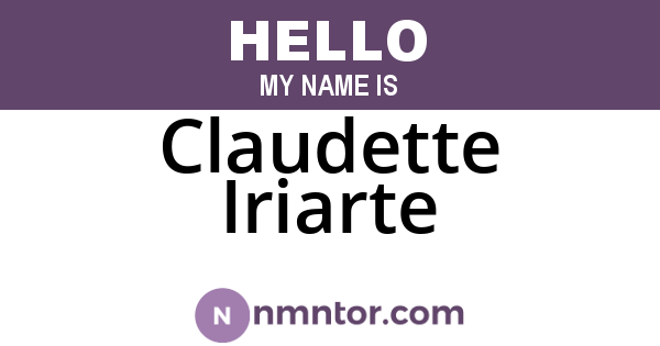 Claudette Iriarte