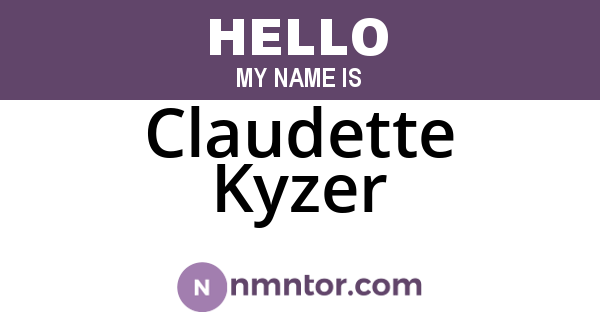 Claudette Kyzer