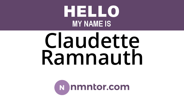 Claudette Ramnauth