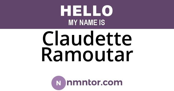 Claudette Ramoutar