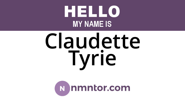 Claudette Tyrie