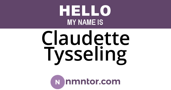 Claudette Tysseling