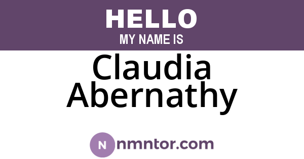Claudia Abernathy