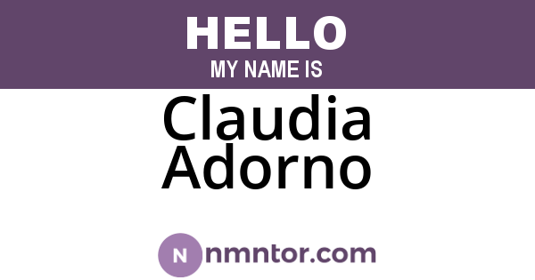 Claudia Adorno
