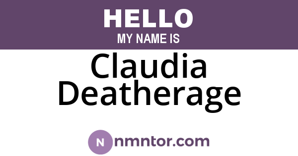 Claudia Deatherage