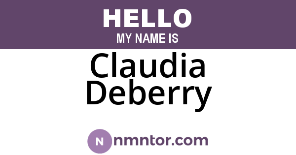 Claudia Deberry