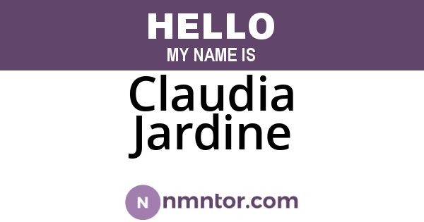 Claudia Jardine
