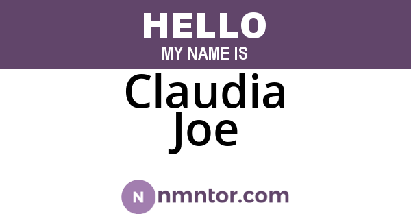 Claudia Joe