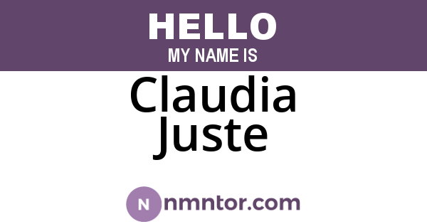 Claudia Juste