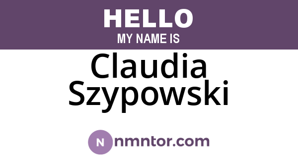 Claudia Szypowski