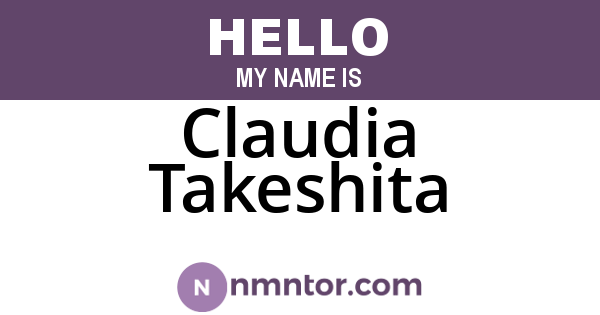 Claudia Takeshita