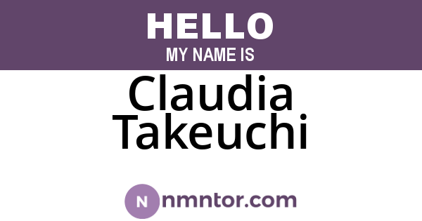 Claudia Takeuchi