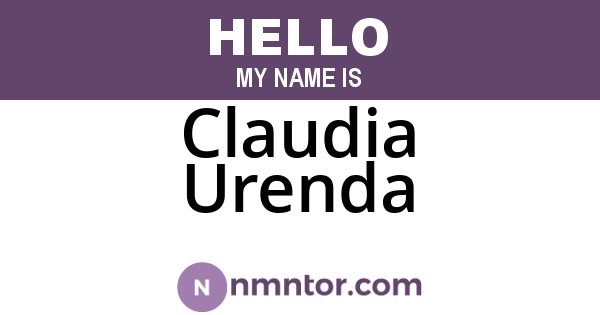 Claudia Urenda