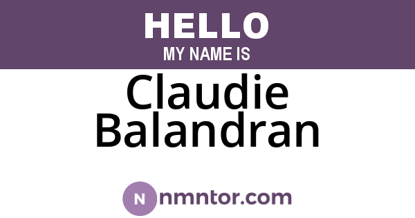 Claudie Balandran