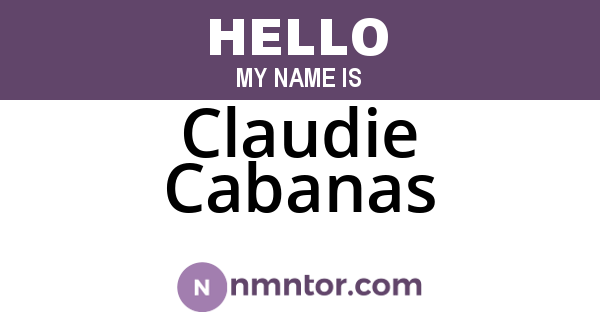 Claudie Cabanas