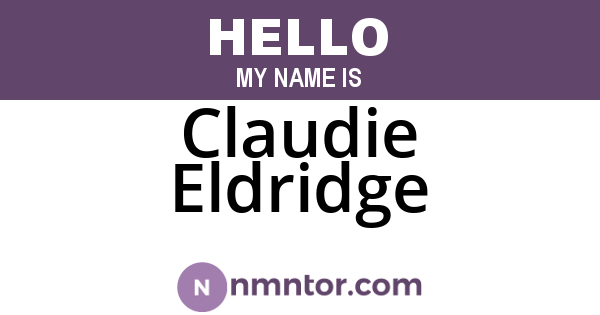 Claudie Eldridge