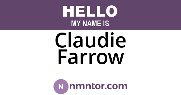 Claudie Farrow