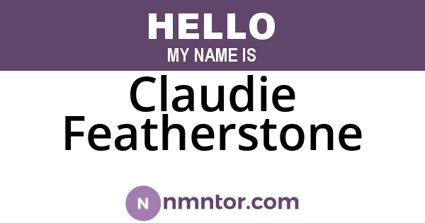 Claudie Featherstone