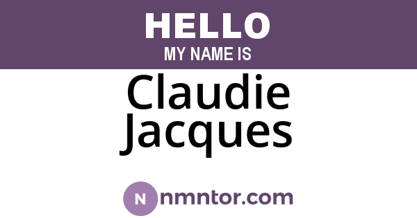 Claudie Jacques