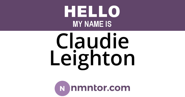 Claudie Leighton