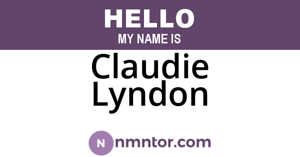 Claudie Lyndon