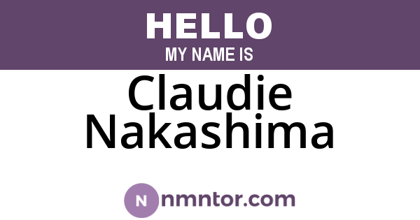 Claudie Nakashima