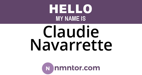 Claudie Navarrette