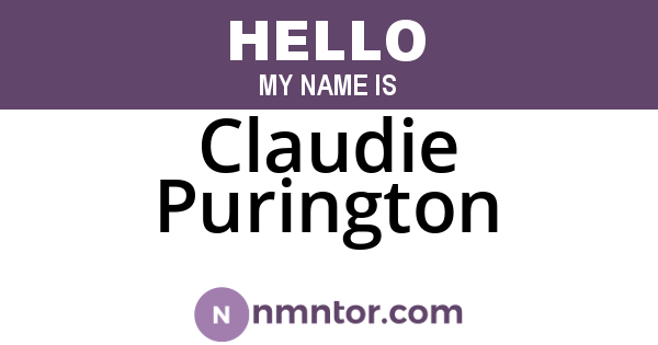 Claudie Purington