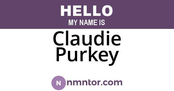 Claudie Purkey