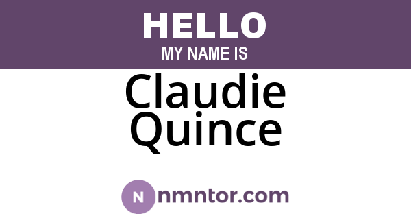 Claudie Quince
