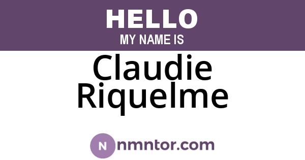 Claudie Riquelme