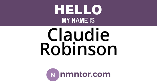 Claudie Robinson