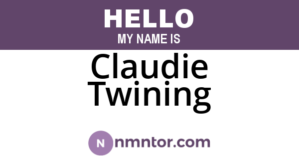 Claudie Twining
