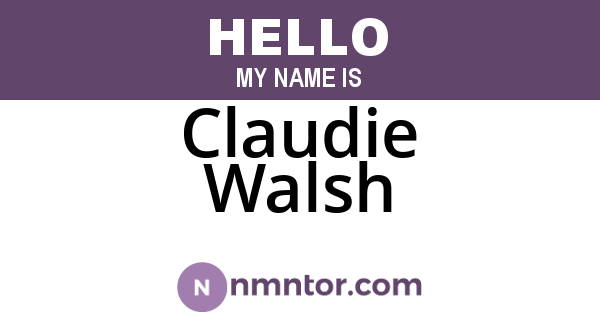Claudie Walsh