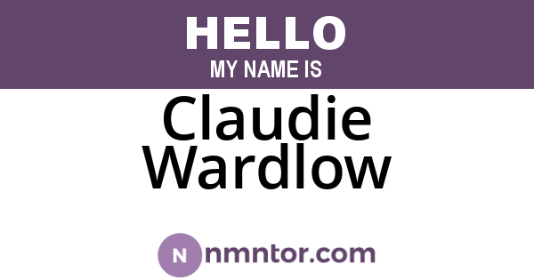 Claudie Wardlow