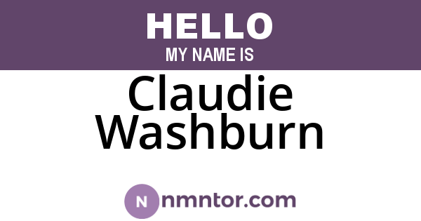 Claudie Washburn