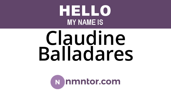 Claudine Balladares