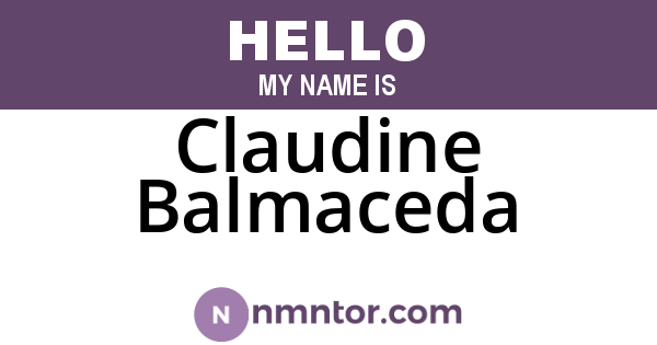 Claudine Balmaceda