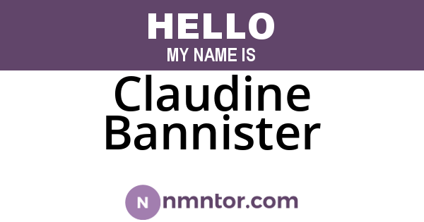 Claudine Bannister