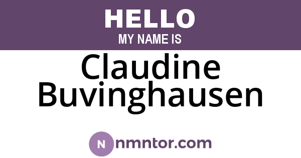 Claudine Buvinghausen