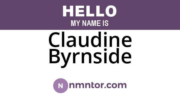 Claudine Byrnside