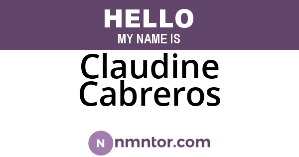 Claudine Cabreros