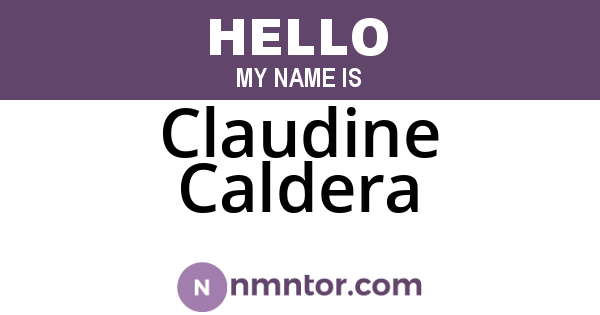 Claudine Caldera