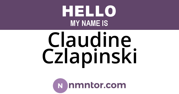 Claudine Czlapinski