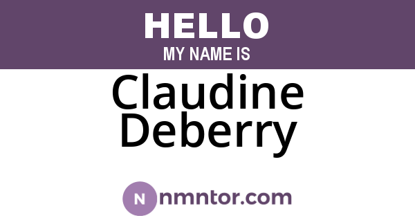 Claudine Deberry