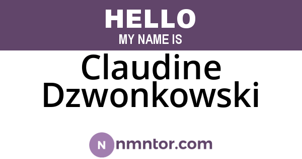 Claudine Dzwonkowski
