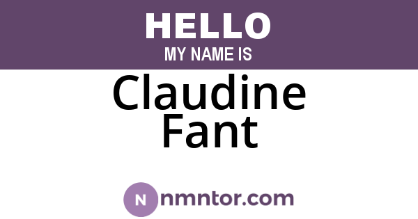 Claudine Fant