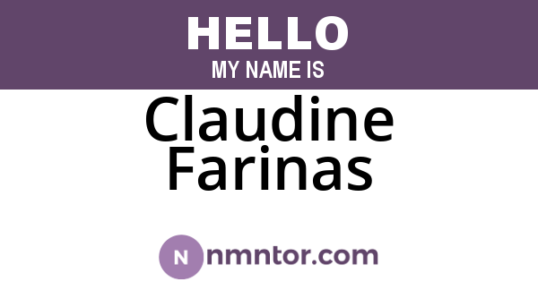 Claudine Farinas